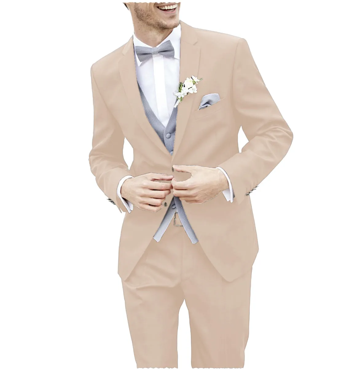 Menseventwear 2 Piece Men's Suit Solid Color Notched Wedding Lapel (Blazer + Pants) sold by Mens Event Wear product image thumbnail 2