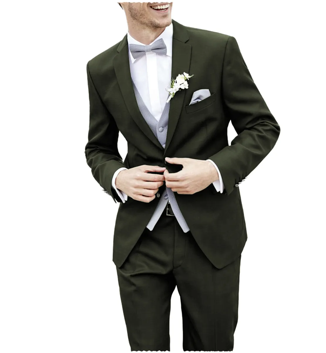 Menseventwear 2 Piece Men's Suit Solid Color Notched Wedding Lapel (Blazer + Pants) sold by Mens Event Wear