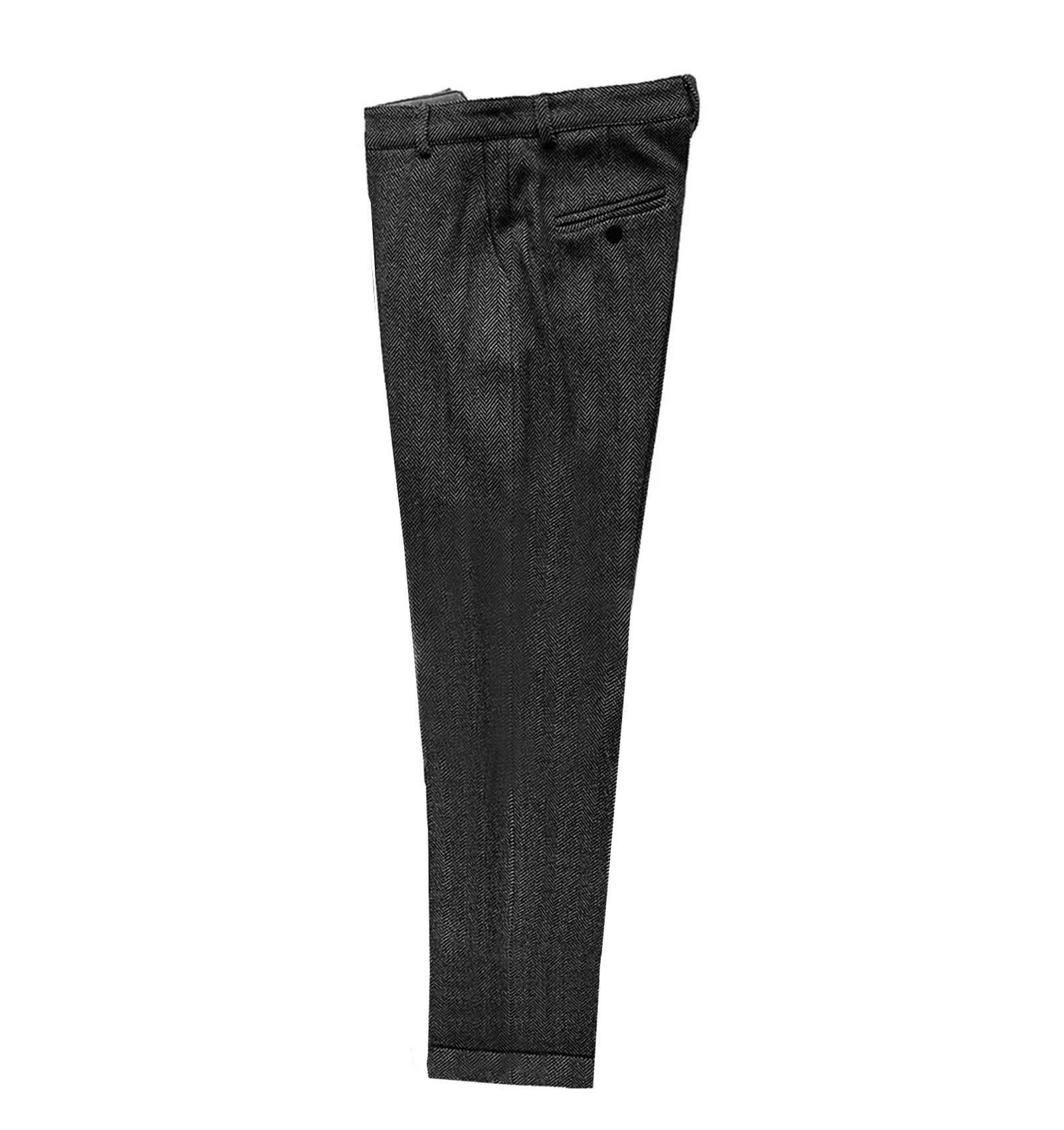 Casual Men's Suit Pants Herringbone Pleat-Front Trousers sold by Mens Event Wear product image thumbnail 2