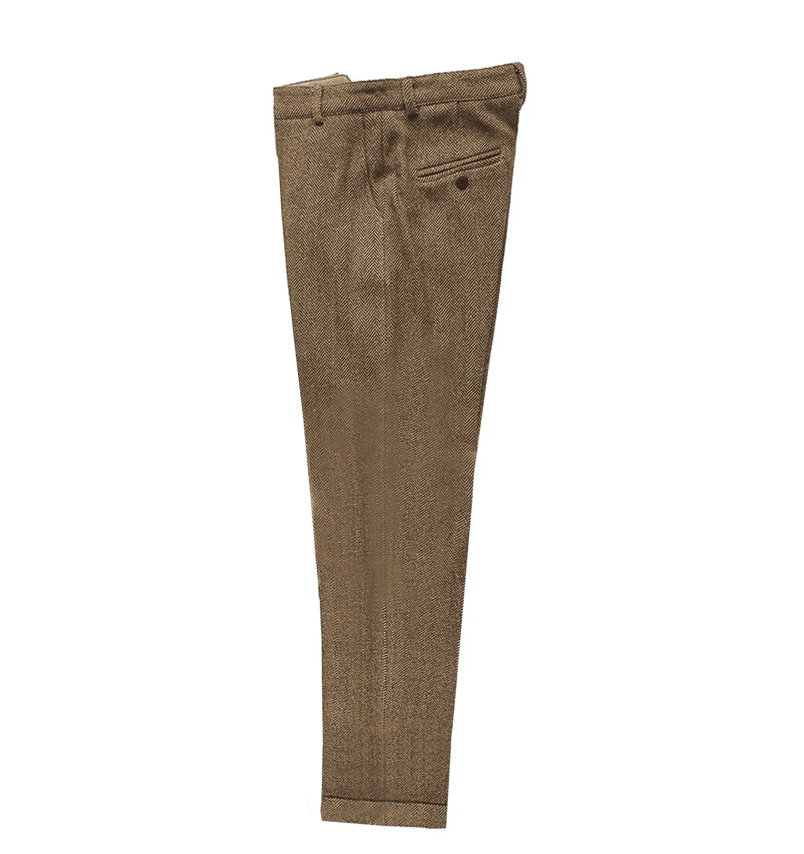 Casual Men's Suit Pants Herringbone Pleat-Front Trousers sold by Mens Event Wear product image thumbnail 3