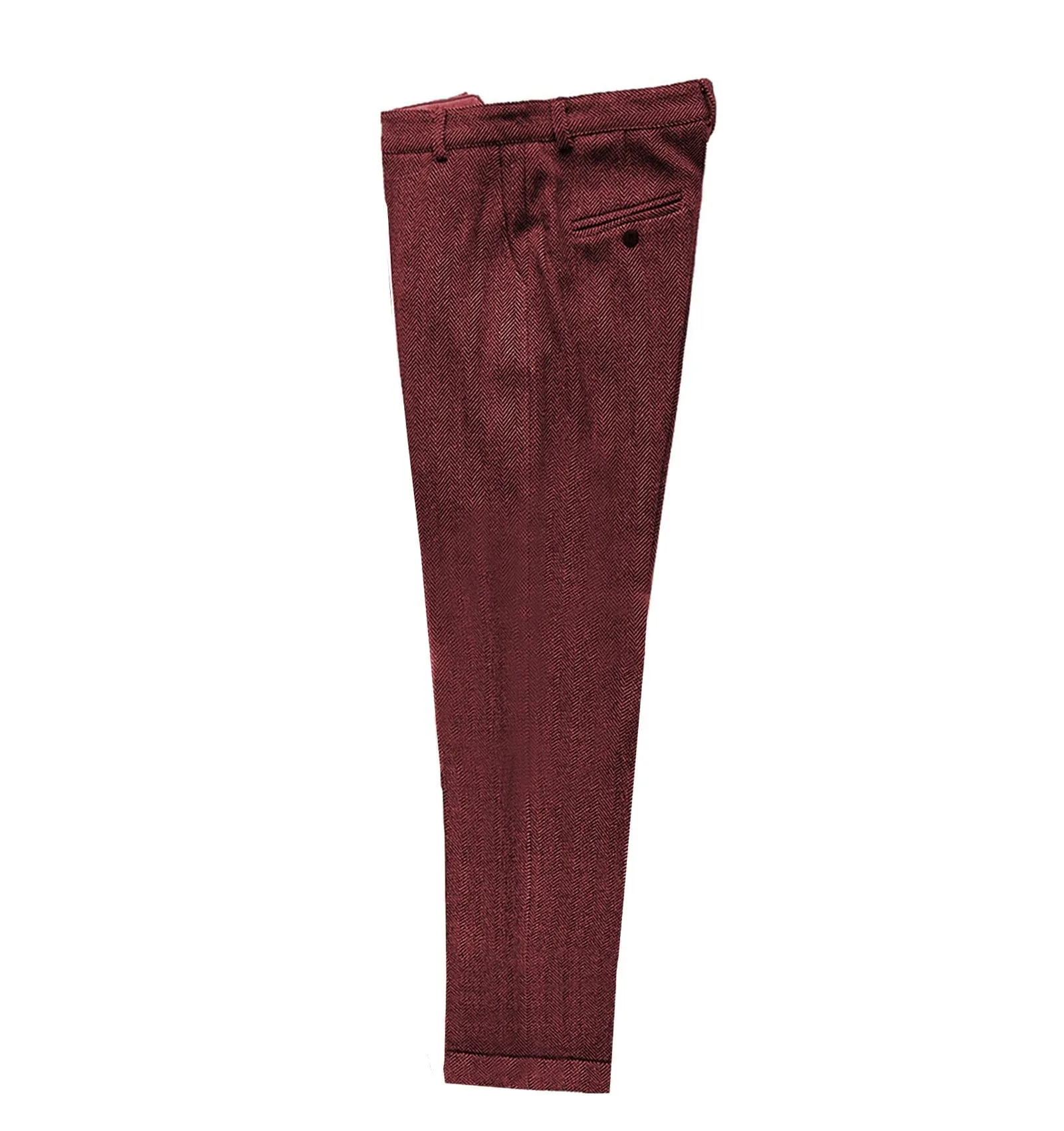 Casual Men's Suit Pants Herringbone Pleat-Front Trousers sold by Mens Event Wear product image thumbnail 4