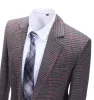 Men's Business 2 Pieces Formal Coffee Plaid Notch Lapel Tuxedos for Wedding(Blazer+Pants) sold by Mens Event Wear