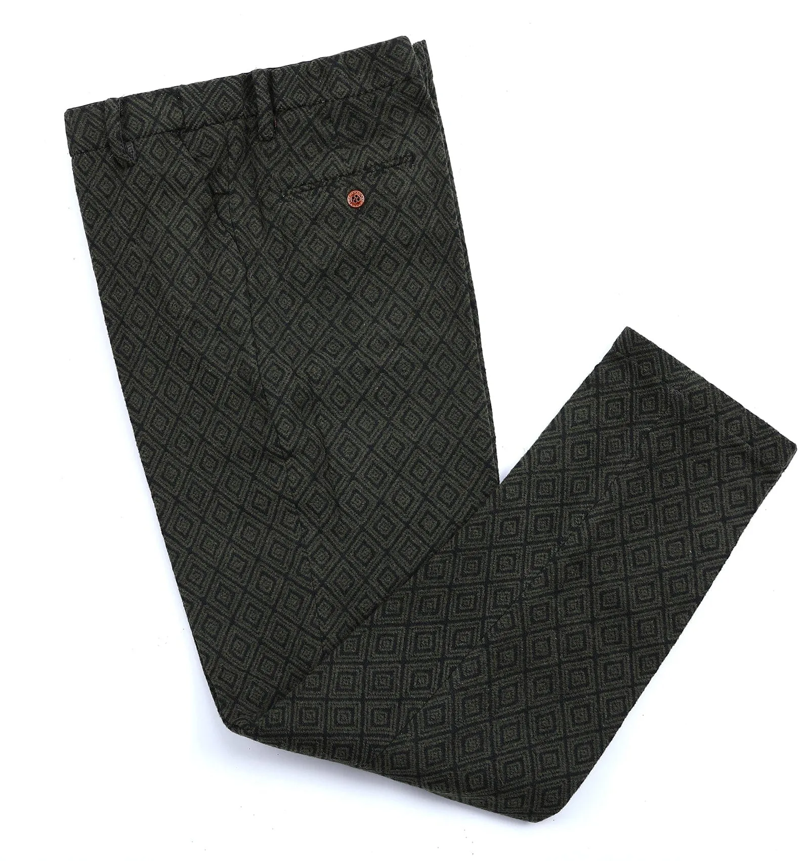 Men's Casual Suit Pants Black Plaid Pleat-Front Trousers sold by Mens Event Wear product image thumbnail 3