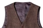 Casual Mens Classic Slim Fit Tweed Herringbone V Neck Waistcoat sold by Mens Event Wear