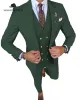 Formal Men's 3 Pieces Slim Fit Solid Color Peak Lapel Tuxedos For Wedding (Blazer+vest+Pants) sold by Mens Event Wear