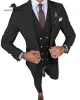 Formal Men's 3 Pieces Slim Fit Solid Color Peak Lapel Tuxedos For Wedding (Blazer+vest+Pants) sold by Mens Event Wear