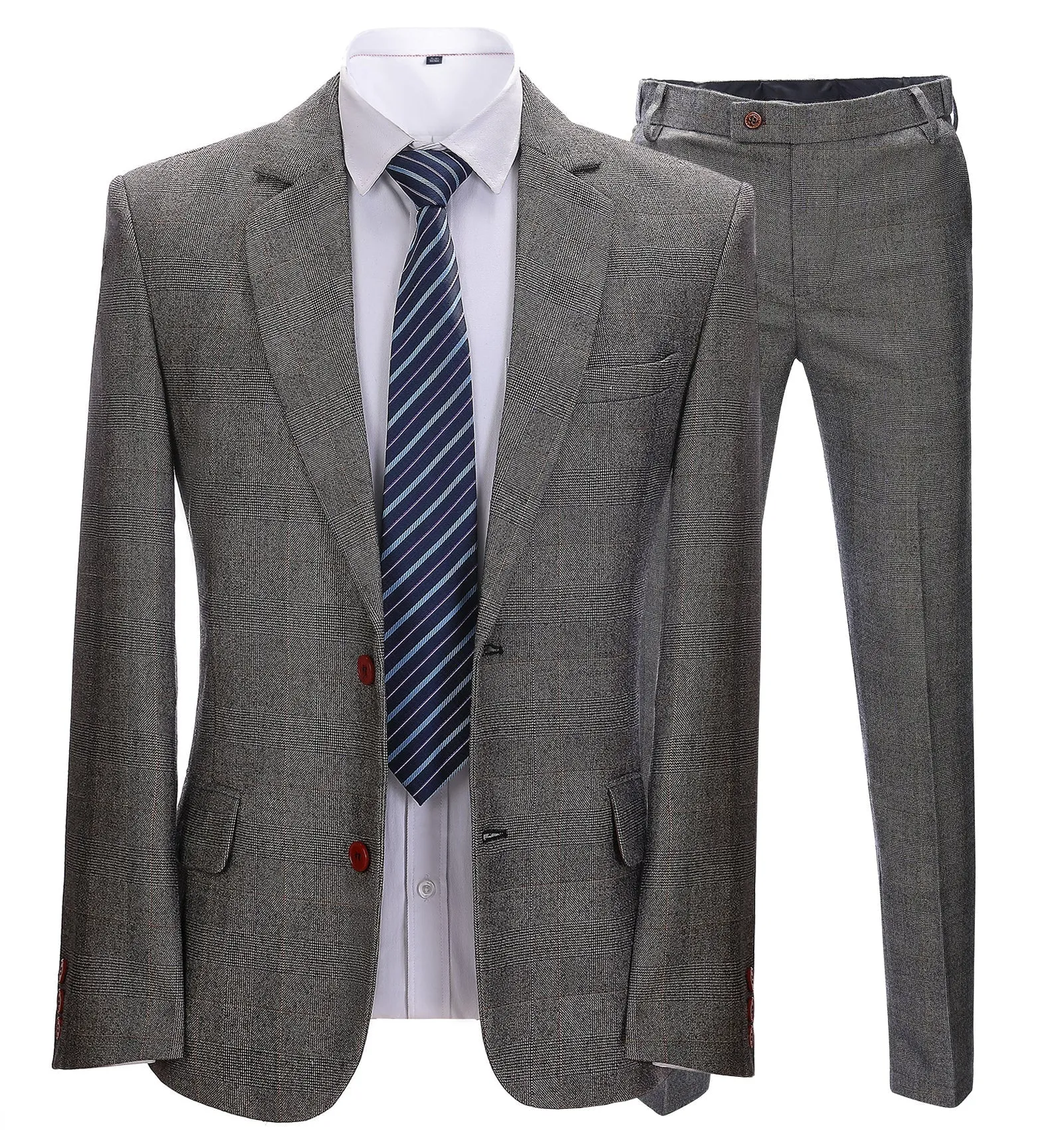 Menseventwear Mens Suit Business 2 Pieces Formal Grey Notch Lapel for Wedding (Blazer+Pants) sold by Mens Event Wear
