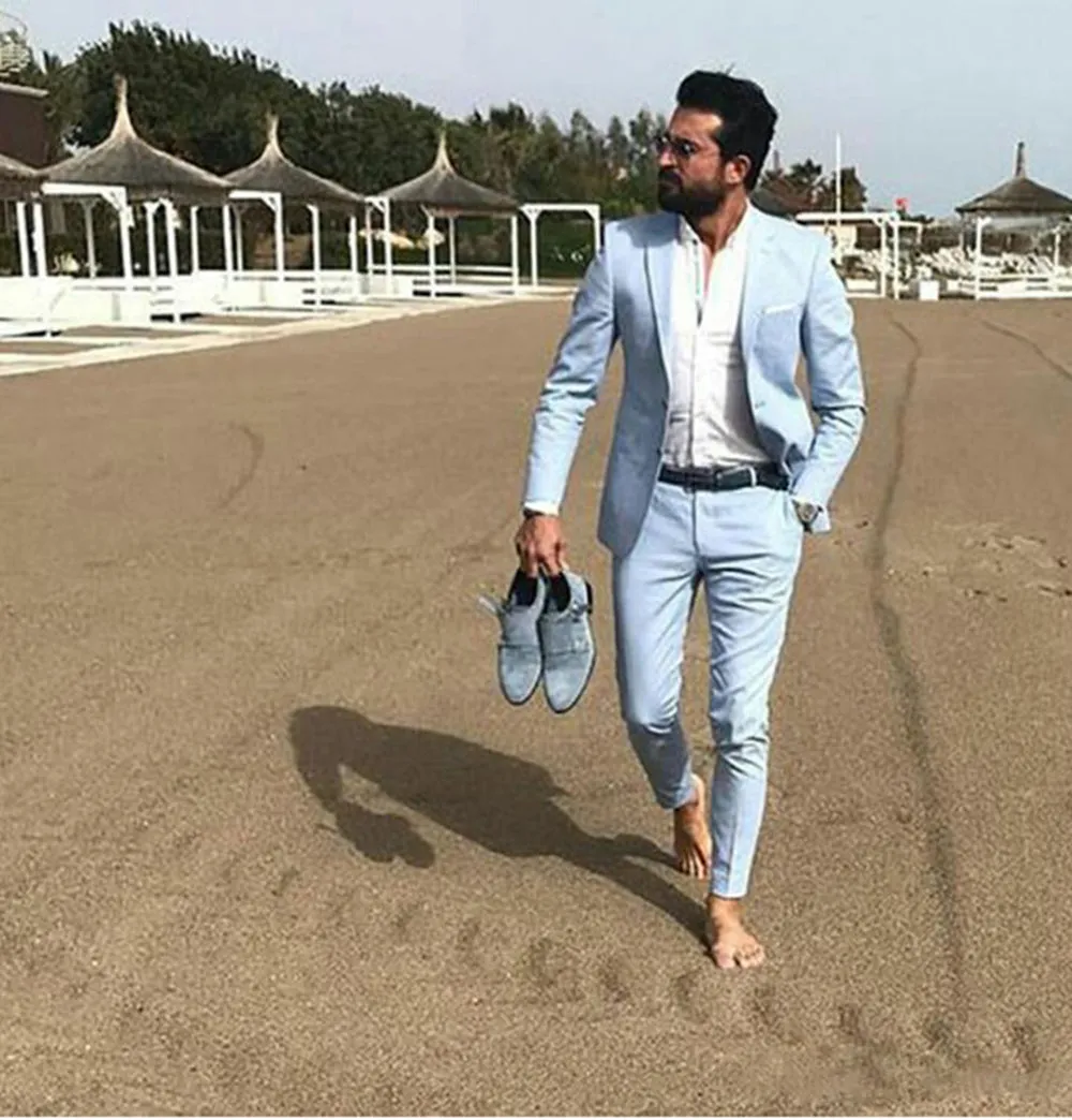 Fashion 2 Pieces Mens Suit Flat Linen Notch Lapel Suit (Blazer + Pants) sold by Mens Event Wear product image thumbnail 5
