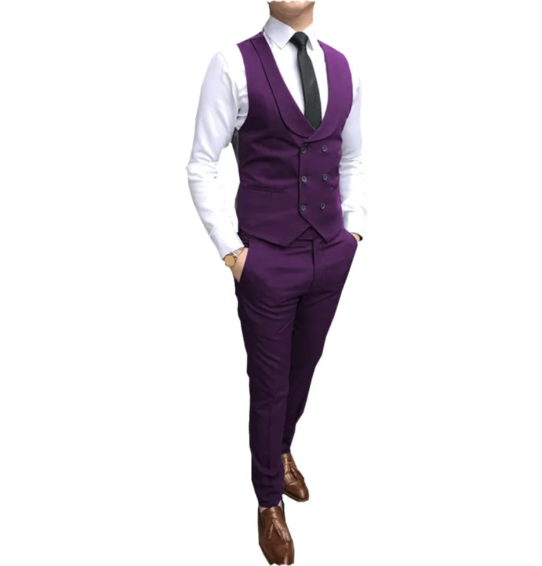 Menseventwear Double Breasted Formal 2 pieces Mens Suit For Wedding (Vest+Pants) sold by Mens Event Wear