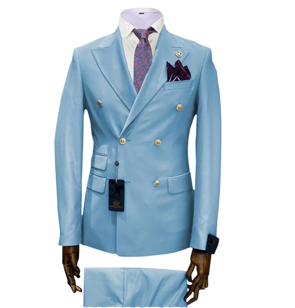 Casual Men's 2 Pieces Solid Slim Fit Peak Lapel Mens Suit (Blazer+Pants) sold by Mens Event Wear product image thumbnail 2