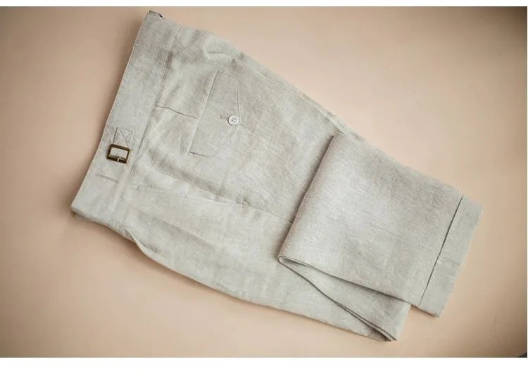 Casual Men's Suit Pants Cotton LinenTrousers For Wedding sold by Mens Event Wear product image thumbnail 3