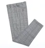 Casual Men's Suit Pants Grey Plaid Pleat-Front Trousers sold by Mens Event Wear