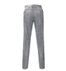 Casual Men's Suit Pants Grey Plaid Pleat-Front Trousers sold by Mens Event Wear