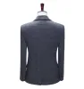 Men's Business 3 Pieces Formal Dark Grey Tweed Notch Lapel Suit (Blazer+vest+Pants) sold by Mens Event Wear