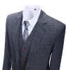 Men's Business 3 Pieces Formal Dark Grey Tweed Notch Lapel Suit (Blazer+vest+Pants) sold by Mens Event Wear