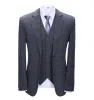 Men's Business 3 Pieces Formal Dark Grey Tweed Notch Lapel Suit (Blazer+vest+Pants) sold by Mens Event Wear