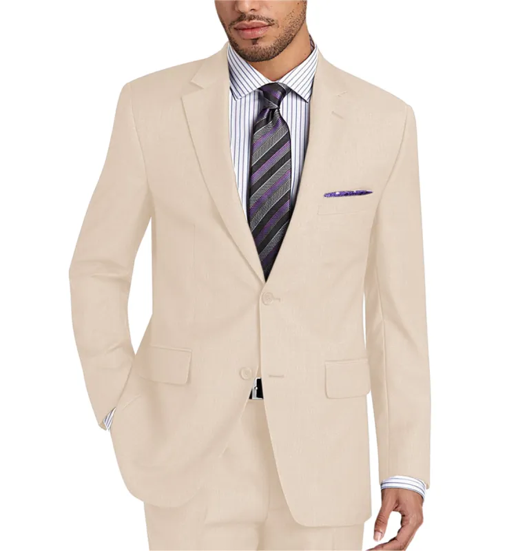 Forma 2 Piece Men's Suit Flat Notched Wedding Lapel (Blazer + Pants) sold by Mens Event Wear