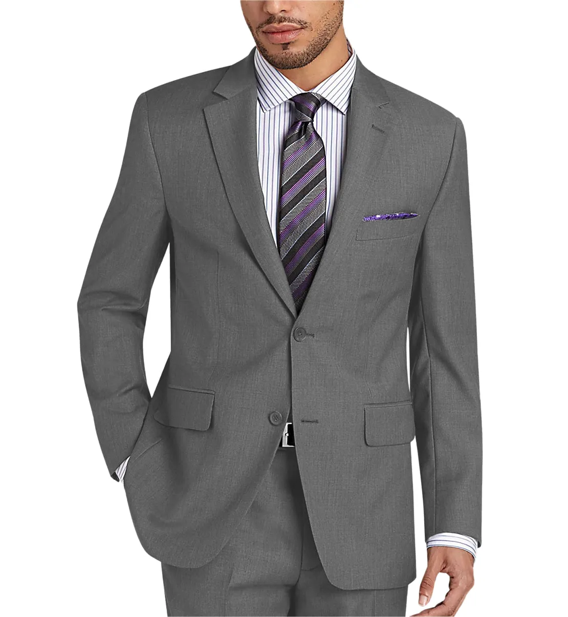 Forma 2 Piece Men's Suit Flat Notched Wedding Lapel (Blazer + Pants) sold by Mens Event Wear