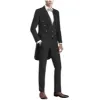 Formal Men's 3 Pieces Flat Slim Fit Peak Lapel Tuxedos Groomsmen (Blazer+vest+Pants) sold by Mens Event Wear