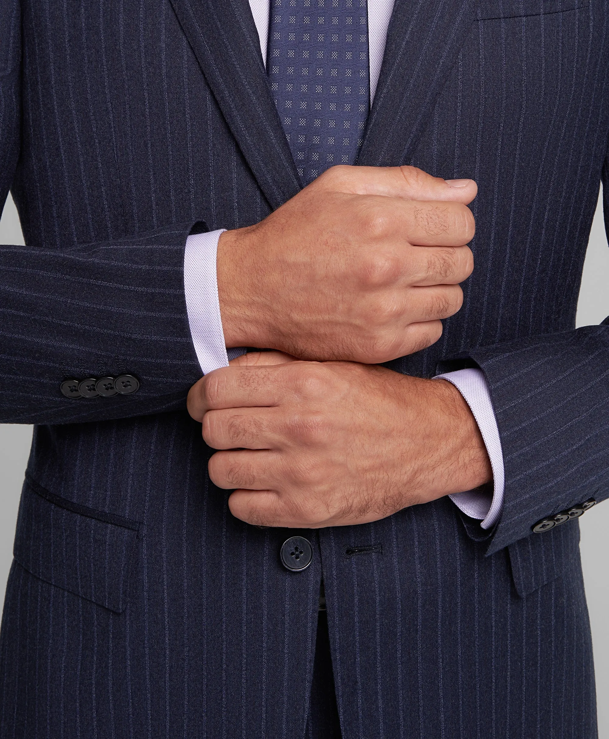 Formal Men's 2 Pieces Mens Suit Notch Lapel Striped Tuxedos (Blazer+Pants) sold by Mens Event Wear product image thumbnail 4