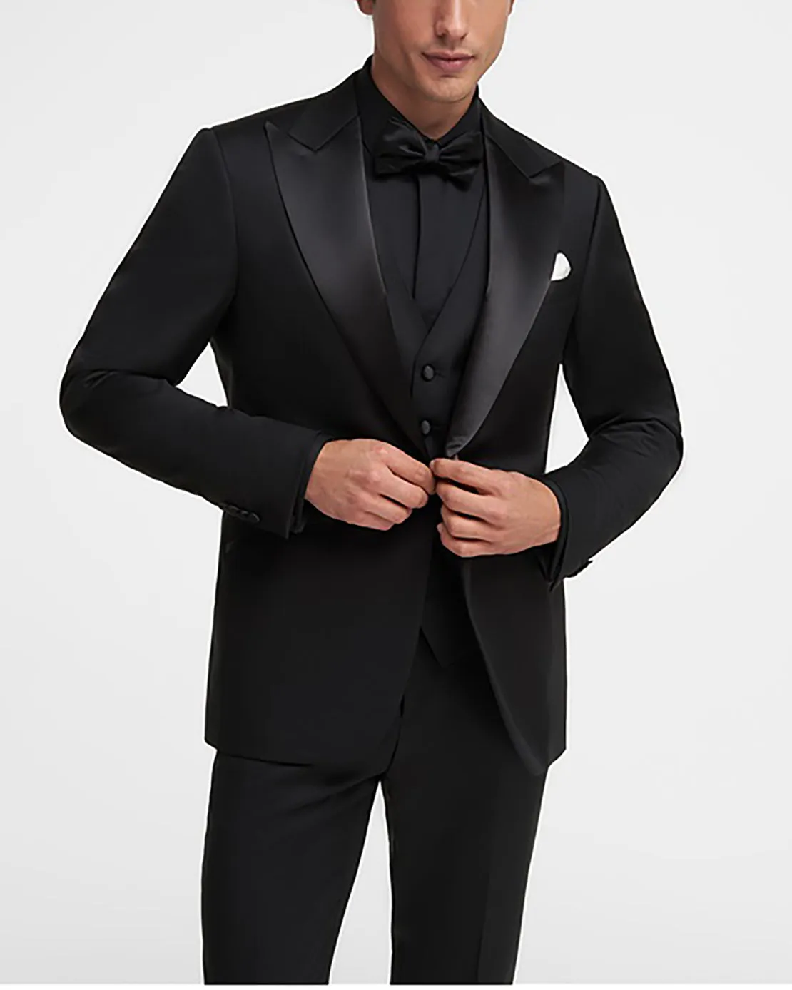 Fashion Men's 3 Pieces Flat Peak Lapel Tuxedos For Party (Blazer+vest+Pants) sold by Mens Event Wear