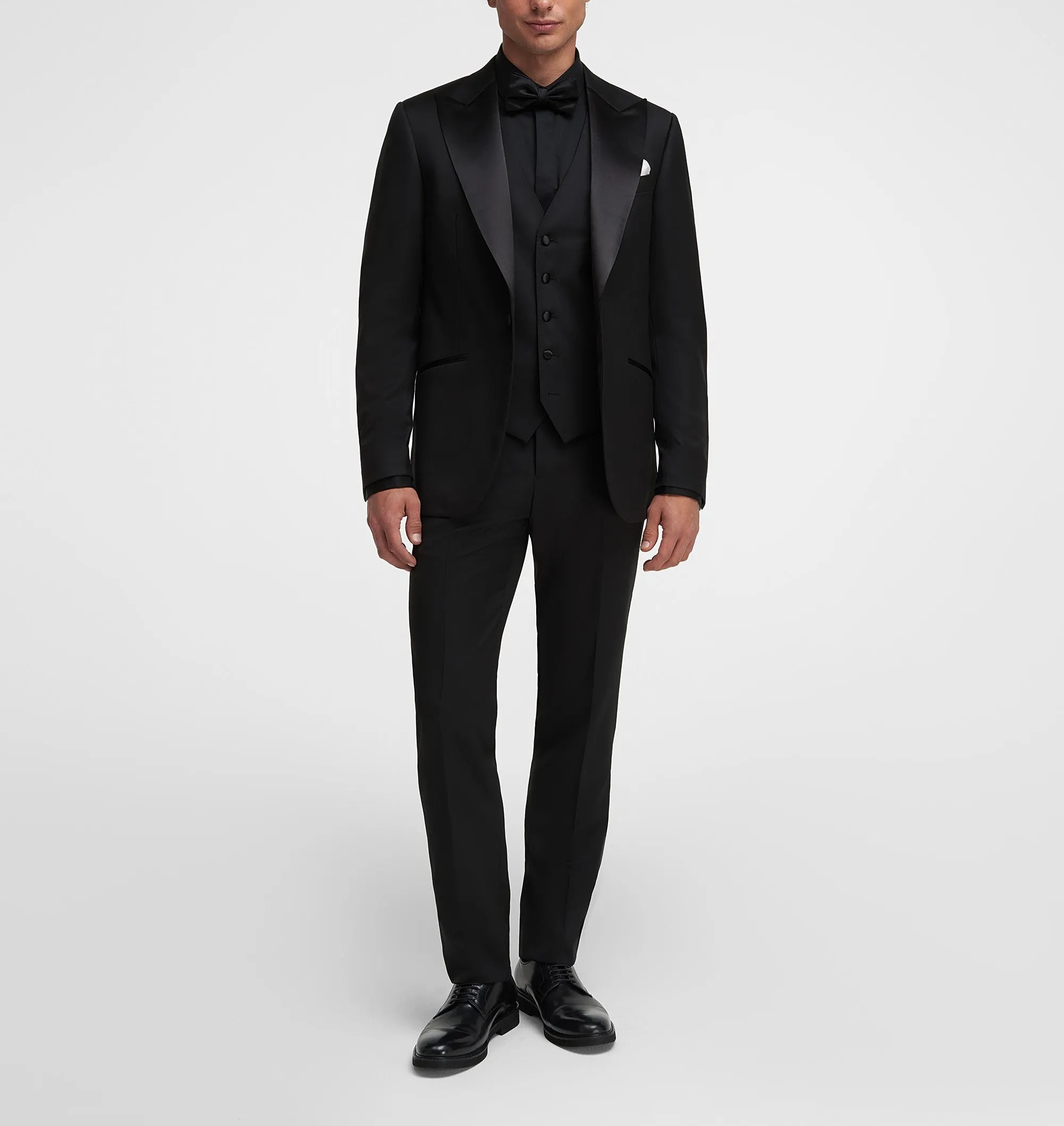 Fashion Men's 3 Pieces Flat Peak Lapel Tuxedos For Party (Blazer+vest+Pants) sold by Mens Event Wear product image thumbnail 2