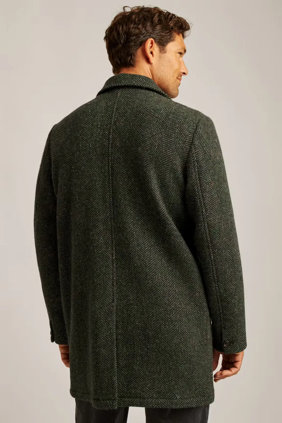 Formal Men's Wool Herringbone Stand Lapel Blazer sold by Mens Event Wear product image thumbnail 4