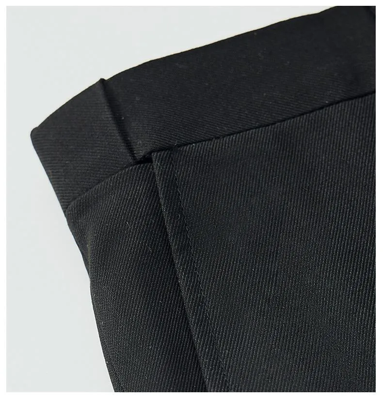 Formal 2 Pieces Mens Suit Flat Peak Lapel Tuxedos For Wedding (Blazer+Pants) sold by Mens Event Wear product image thumbnail 4