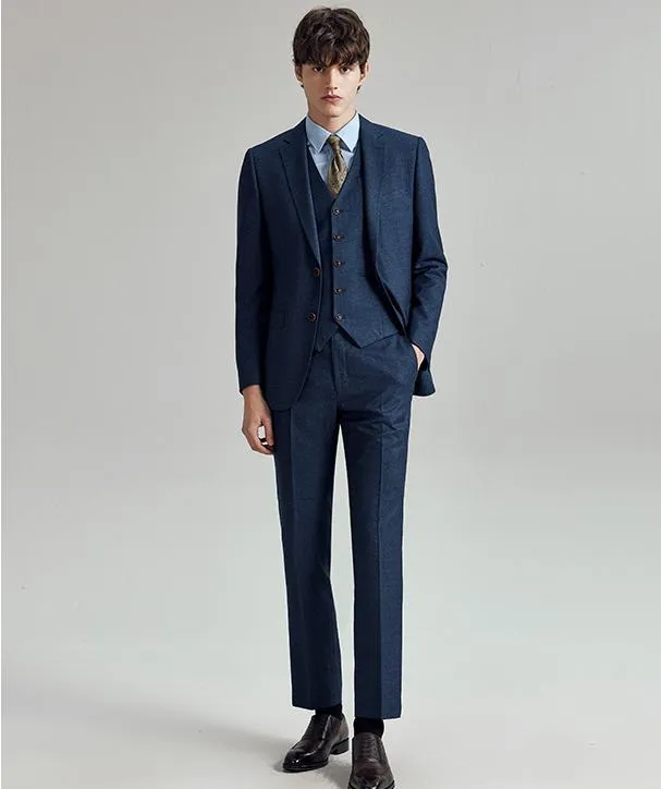 Formal Men's 3 Pieces Flat Slim Fit Notch Lapel Tuxedos For wedding (Blazer+vest+Pants) sold by Mens Event Wear product image thumbnail 5