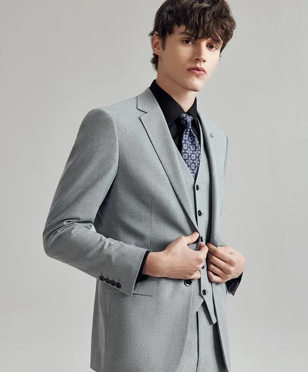 Fashion 3 Pieces Mens Suit Flat Notch Lapel Tuxedos (Blazer+vest+Pants) sold by Mens Event Wear product image thumbnail 3