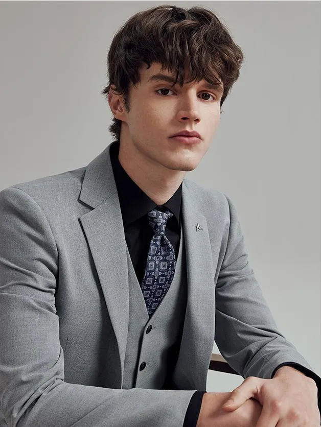 Fashion 3 Pieces Mens Suit Flat Notch Lapel Tuxedos (Blazer+vest+Pants) sold by Mens Event Wear product image thumbnail 4