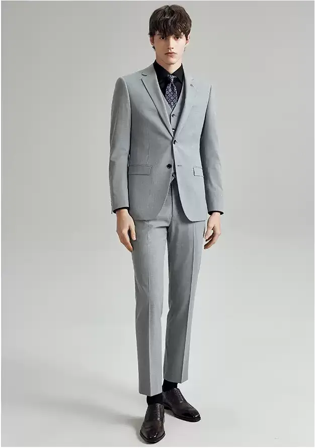 Fashion 3 Pieces Mens Suit Flat Notch Lapel Tuxedos (Blazer+vest+Pants) sold by Mens Event Wear product image thumbnail 2