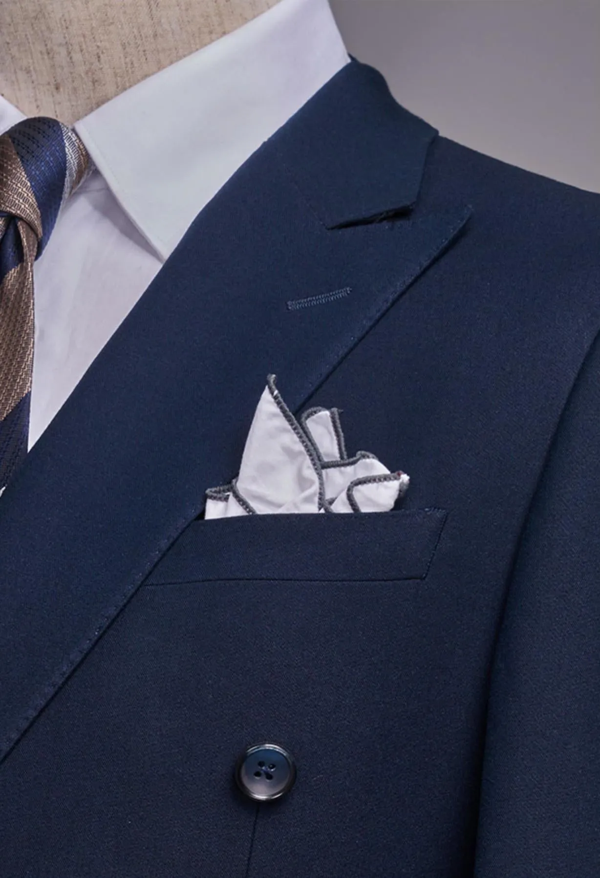 Formal 2 Pieces Mens Suit Flat Peak Lapel Tuxedos For Wedding (Blazer+Pants) sold by Mens Event Wear product image thumbnail 4