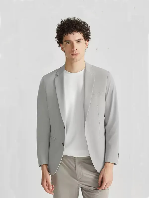 Fashion Men's Slim Fit Notch Lapel Flat Blazer sold by Mens Event Wear