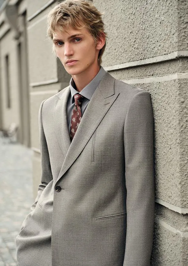 Fashion Men's Suits Slim Fit 2 Pieces Peak Lapel Tuxedos (Blazer + Pant) sold by Mens Event Wear product image thumbnail 3