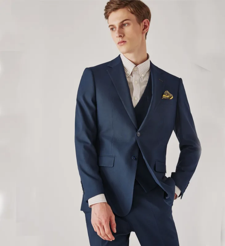 Fashion 3 Pieces Mens Suit Flat Notch Lapel Tuxedos (Blazer+vest+Pants) sold by Mens Event Wear