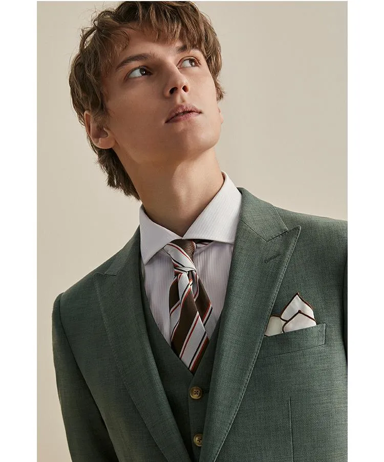 Fashion Men's 3 Pieces Flat Peak Lapel Tuxedos For Party (Blazer+vest+Pants) sold by Mens Event Wear product image thumbnail 2