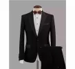 Formal Men's Suits Slim Fit 3 Pieces Peak Lapel Tuxedos (Blazer + Vest + Pant) sold by Mens Event Wear