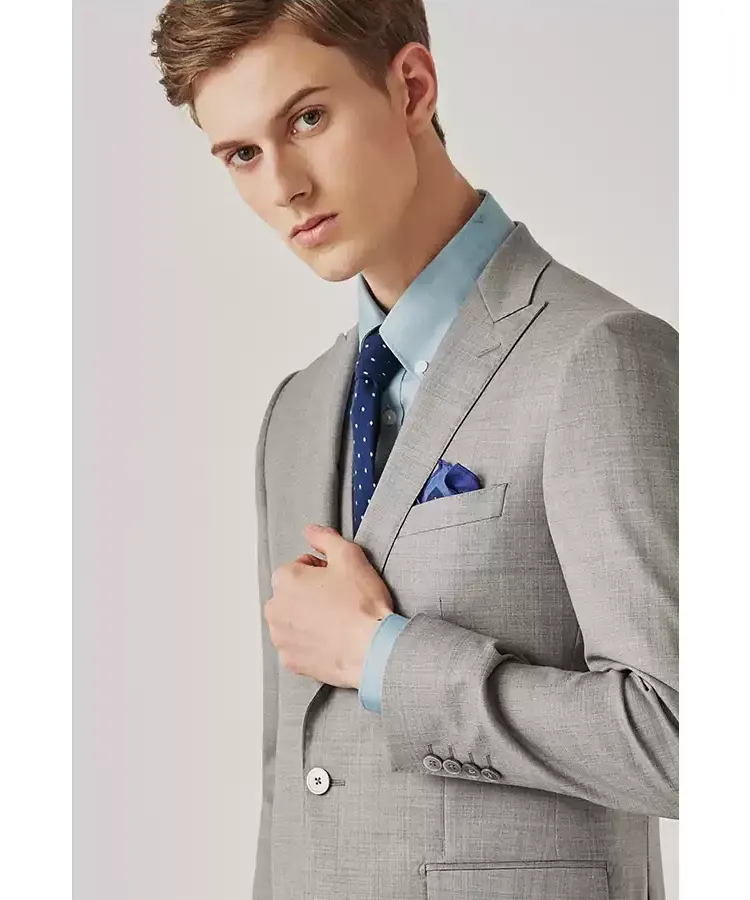 Fashion 3 Pieces Mens Suit Flat Peak Lapel Tuxedos (Blazer+vest+Pants) sold by Mens Event Wear product image thumbnail 2