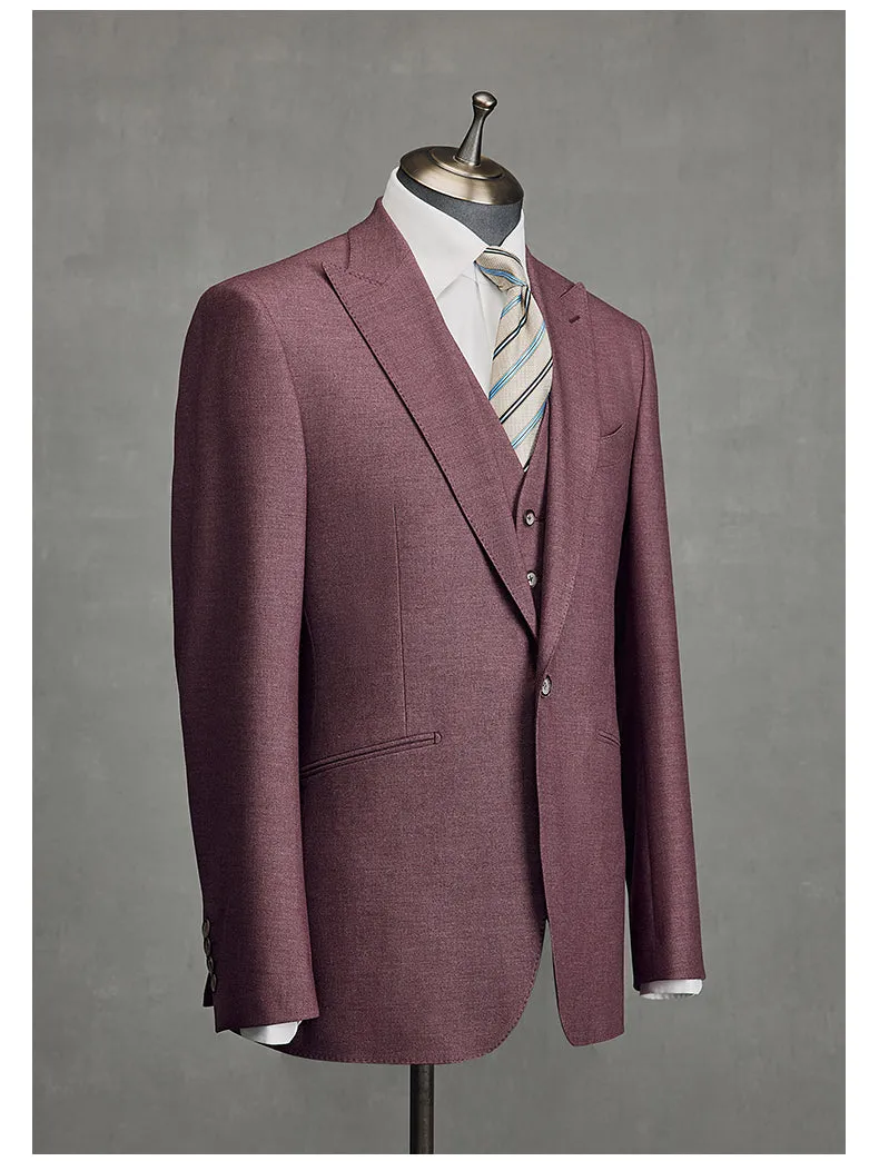 Fashion 3 Pieces Mens Suit Flat Peak Lapel Tuxedos (Blazer+vest+Pants) sold by Mens Event Wear product image thumbnail 3