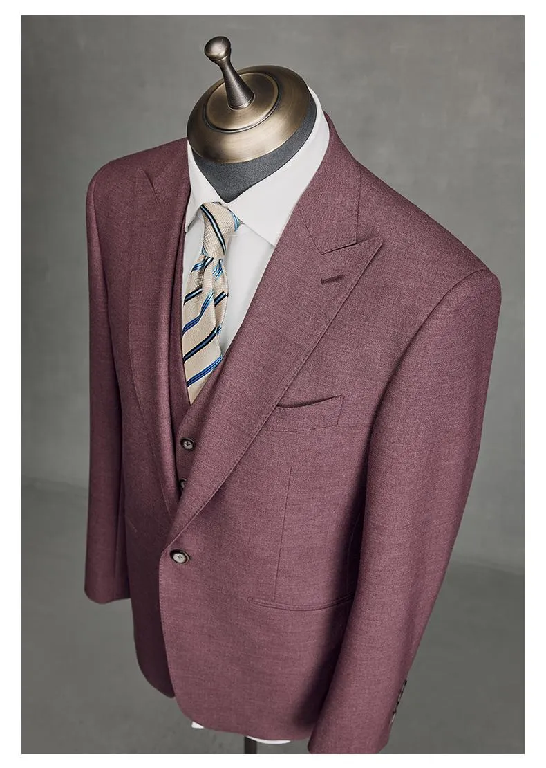 Fashion 3 Pieces Mens Suit Flat Peak Lapel Tuxedos (Blazer+vest+Pants) sold by Mens Event Wear product image thumbnail 2