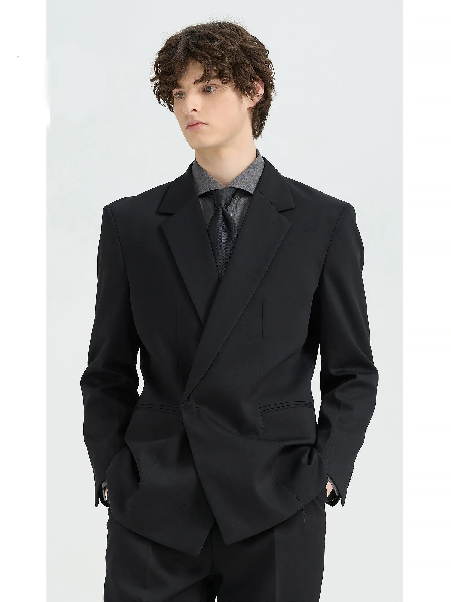 Fashion 2 Pieces Mens Suit Flat Notch Lapel Tuxedos For Wedding (Blazer+Pants) sold by Mens Event Wear product image thumbnail 5