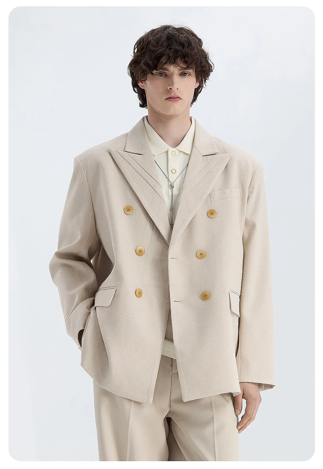 Formal 2 Pieces Mens Suit Flat Peak Lapel Tuxedos For Wedding (Blazer+Pants) sold by Mens Event Wear product image thumbnail 2