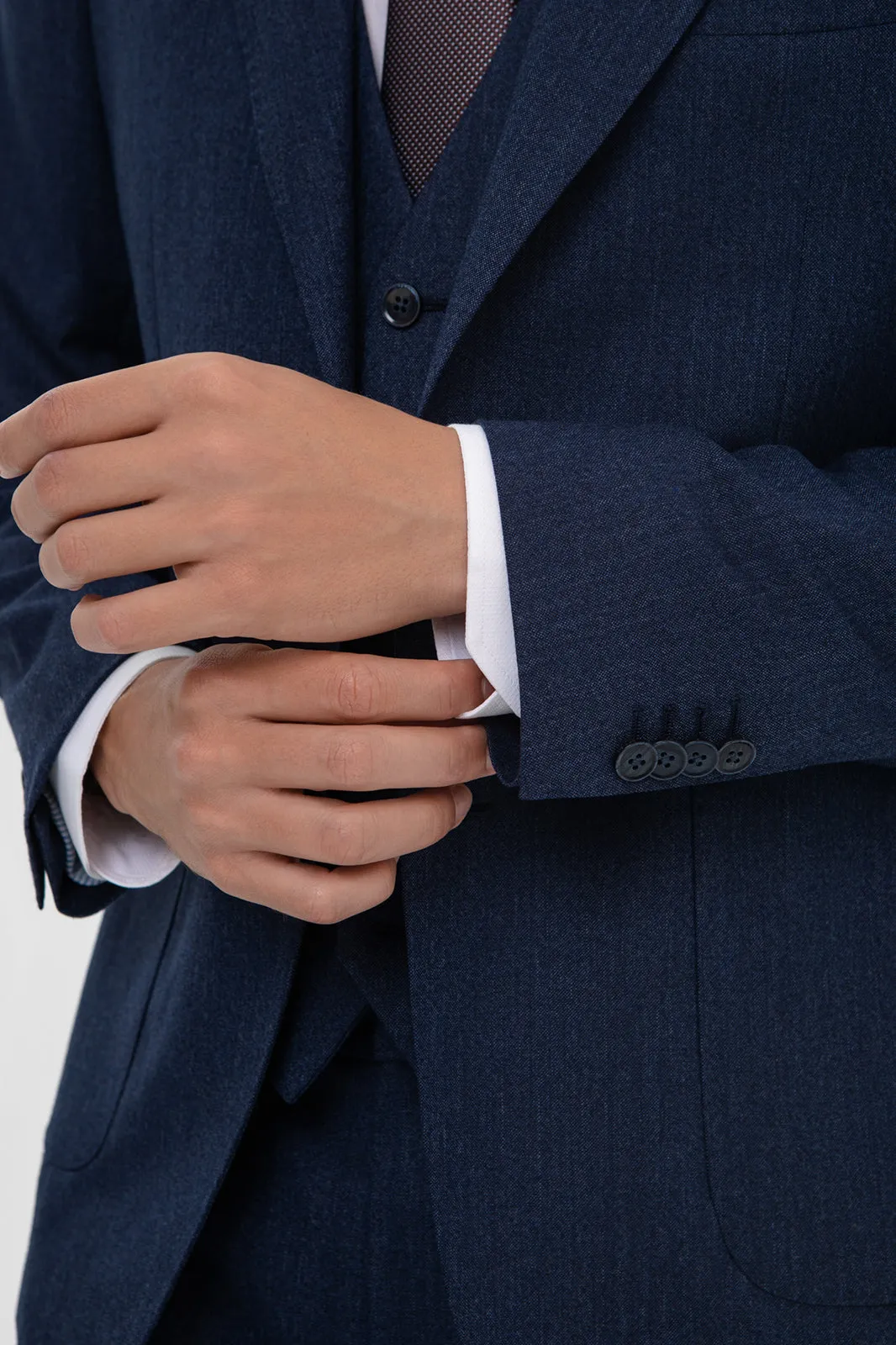 Fashion 3 Pieces Mens Suit Flat Notch Lapel Tuxedos (Blazer+vest+Pants) sold by Mens Event Wear product image thumbnail 5