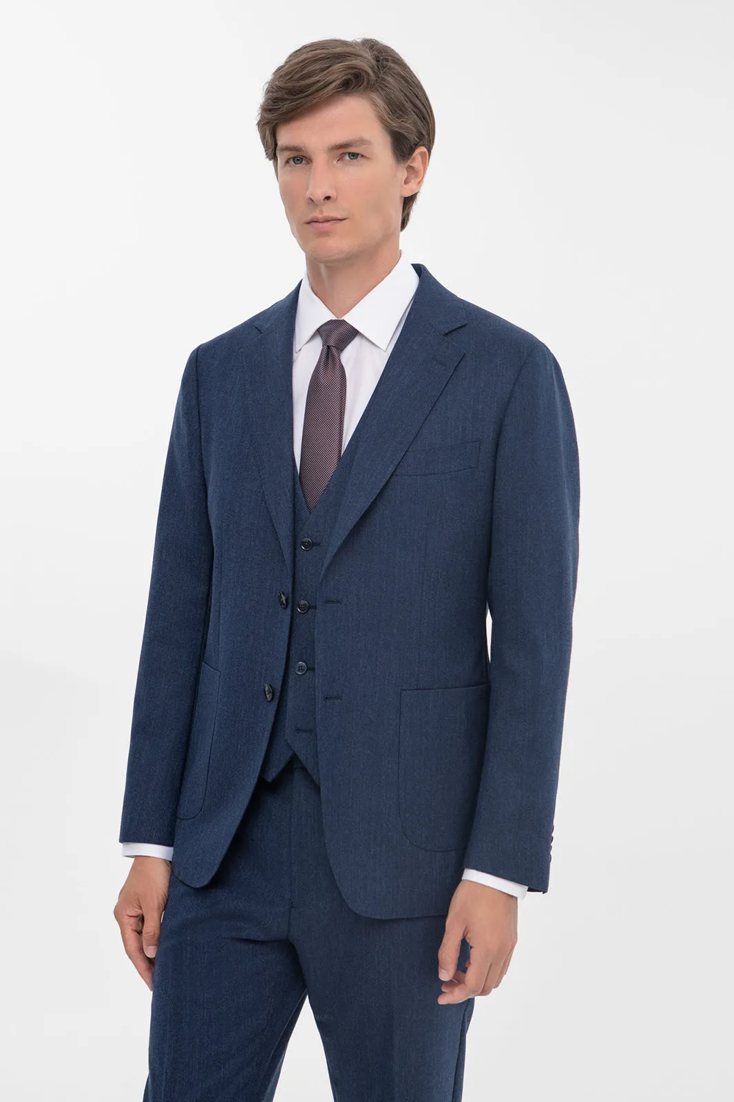 Fashion 3 Pieces Mens Suit Flat Notch Lapel Tuxedos (Blazer+vest+Pants) sold by Mens Event Wear