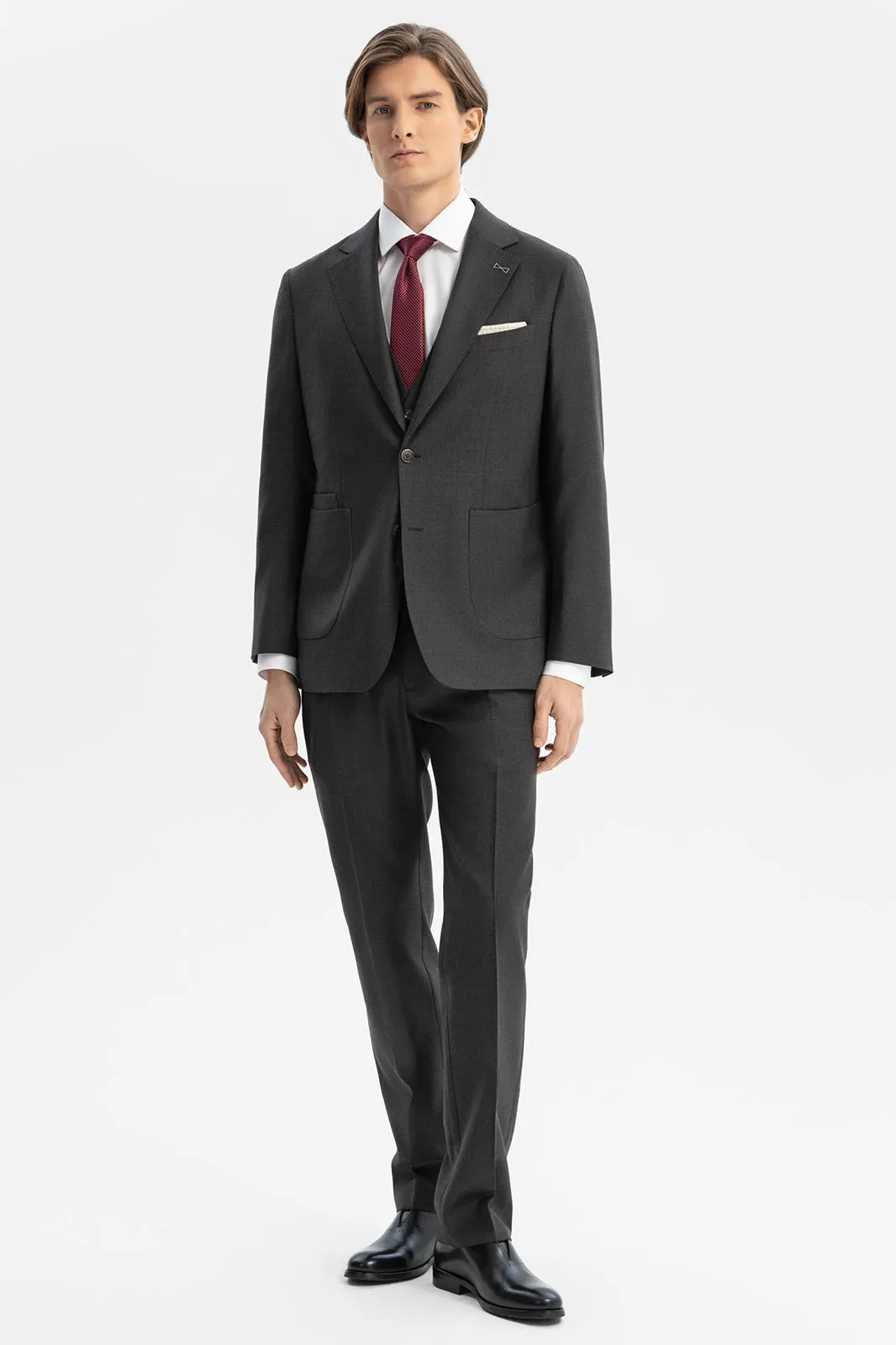 Fashion 3 Pieces Mens Suit Flat Notch Lapel Tuxedos (Blazer+vest+Pants) sold by Mens Event Wear product image thumbnail 3