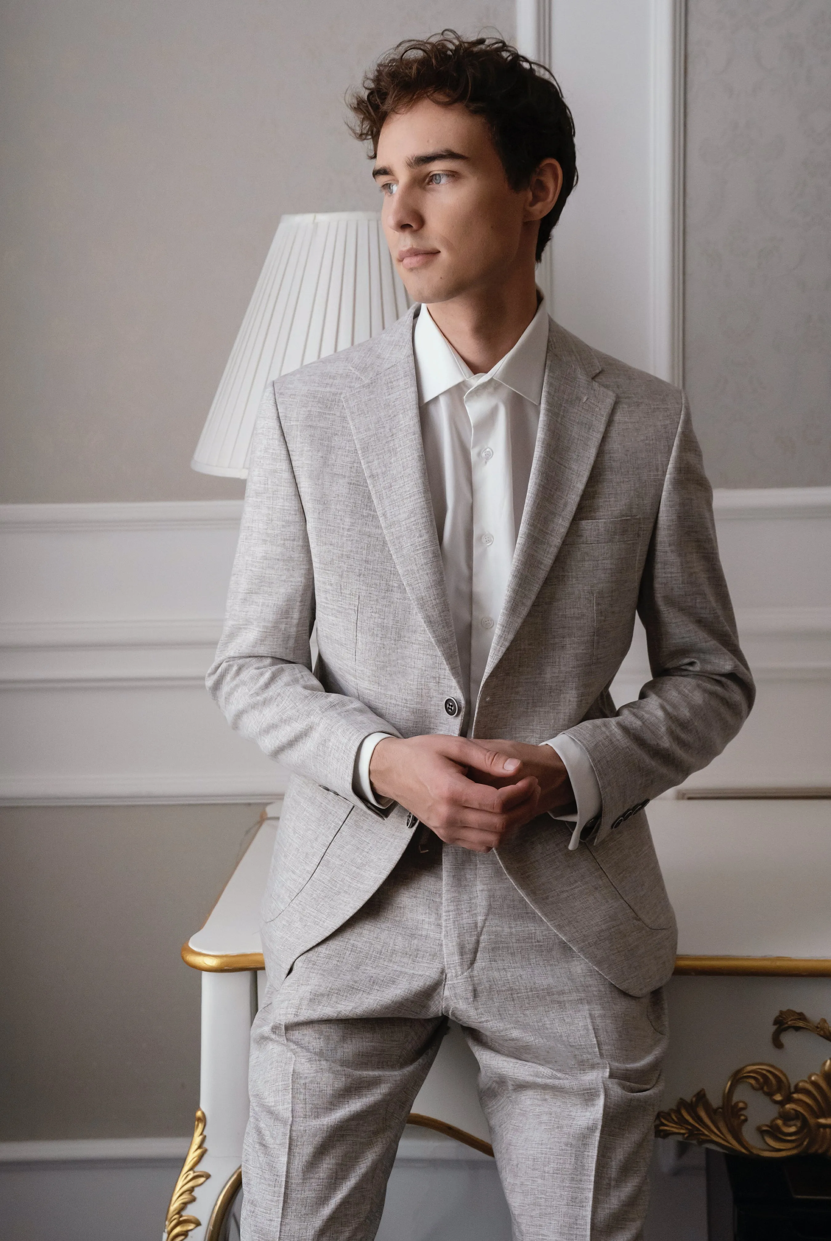 Formal 2 Pieces Mens Suit Flat Linen Notch Lapel Suit (Blazer + Pants) sold by Mens Event Wear