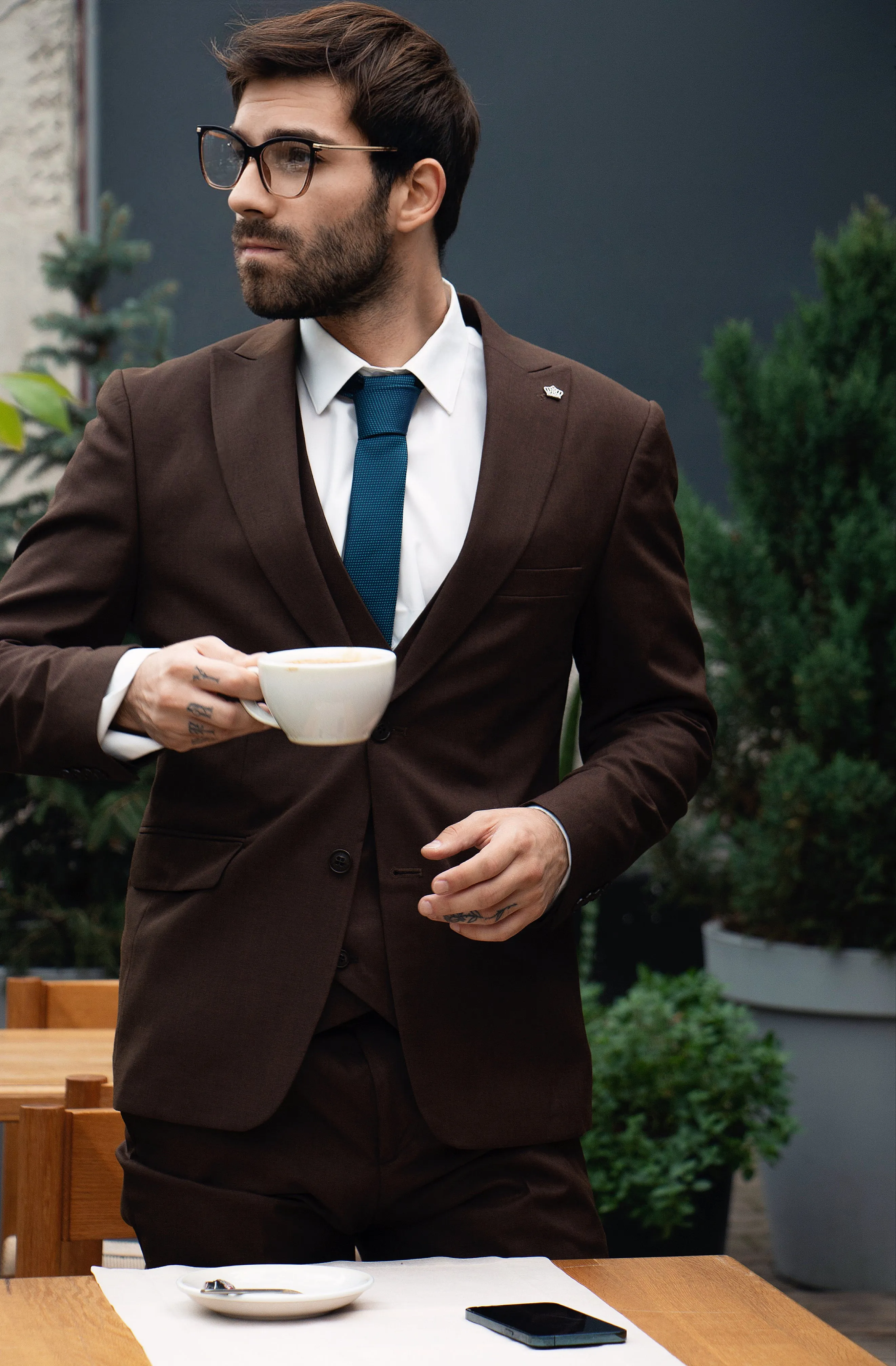 Fashion Men's Suits 3 Pieces Peak Lapel Tuxedos (Blazer+Vest+ Pant) sold by Mens Event Wear product image thumbnail 2