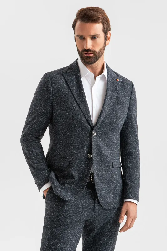 Men's Casual 2 Pieces Mens Suit Classic Tweed Peak Lapel Tuxedos (Blazer+Pants) sold by Mens Event Wear