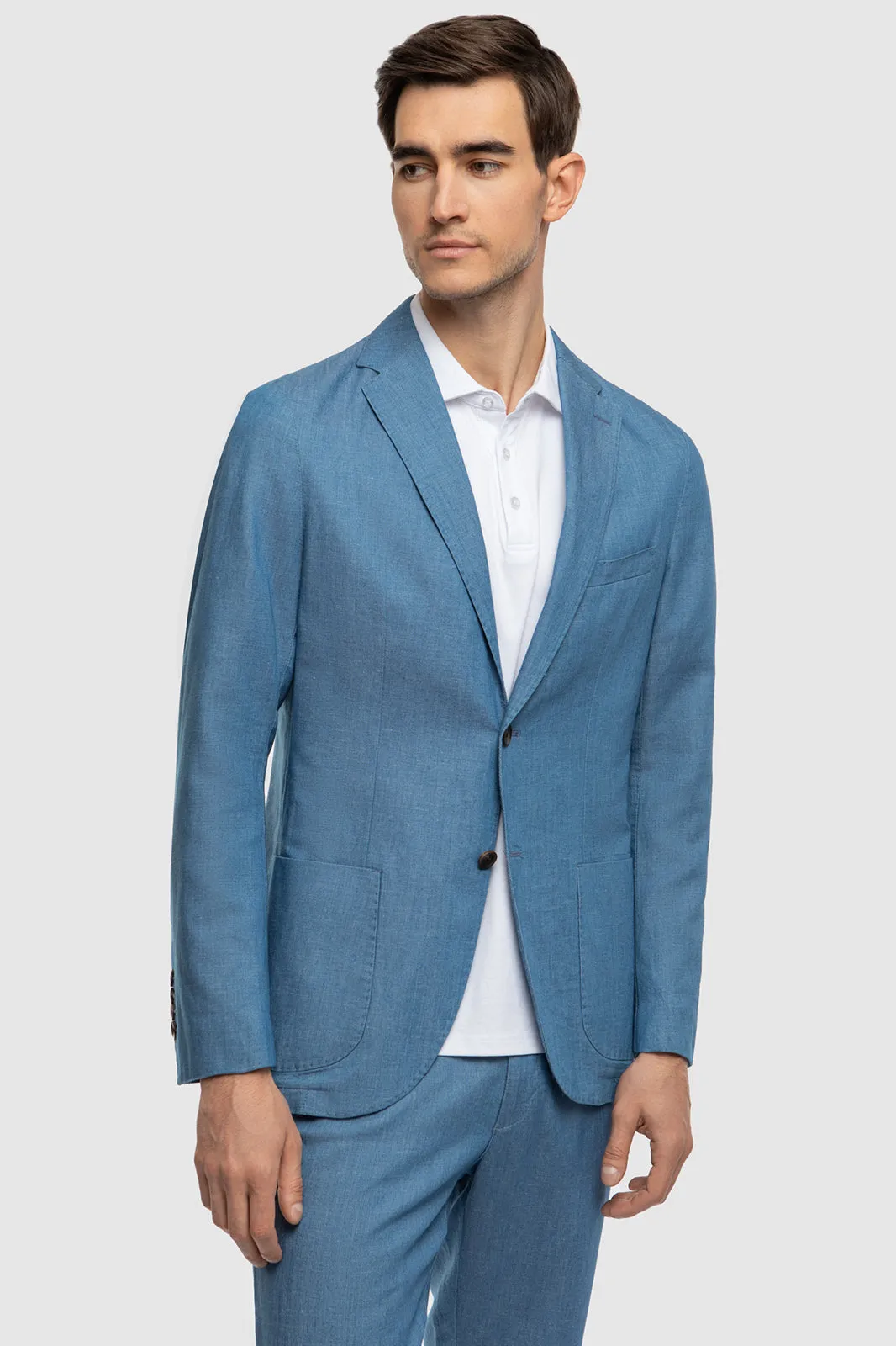 Formal 2 Pieces Mens Suit Flat Linen Notch Lapel Suit (Blazer + Pants) sold by Mens Event Wear